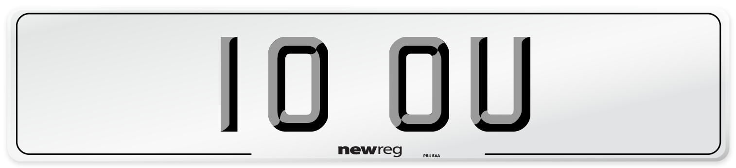 10 OU Number Plate from New Reg